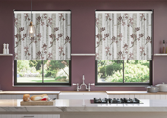 Birch Tree, Plum - Roller Blind - Image 3